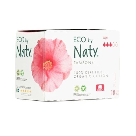 NATY Tampony ekologiczne SUPER 18 sztuk